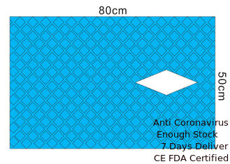 Porcellana Chirurgico eliminabile della laparotomia copre il materiale blu della carta di colore di 75x80 cm fornitore