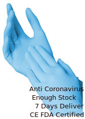 Porcellana Chiara resistenza blu inodora di plastica comoda di puntura di colore dei guanti eliminabili fornitore